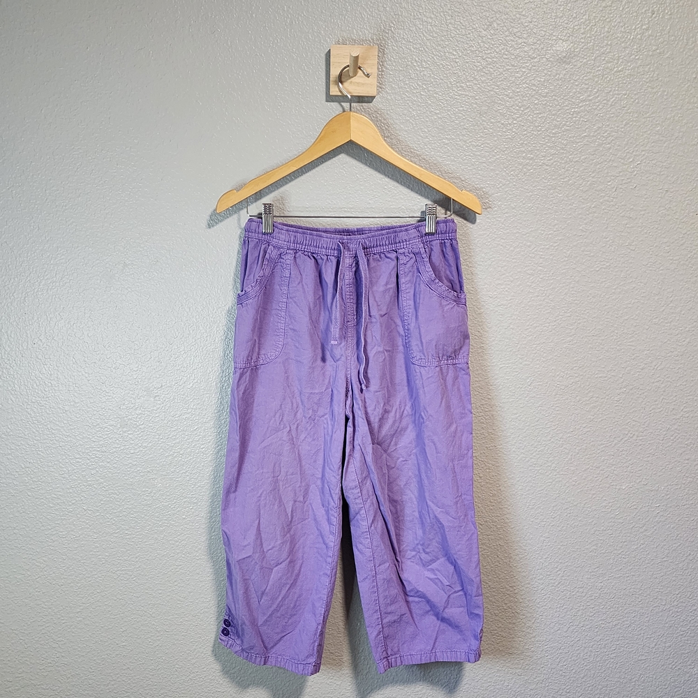 Laura Scott Purple Cropped Pants